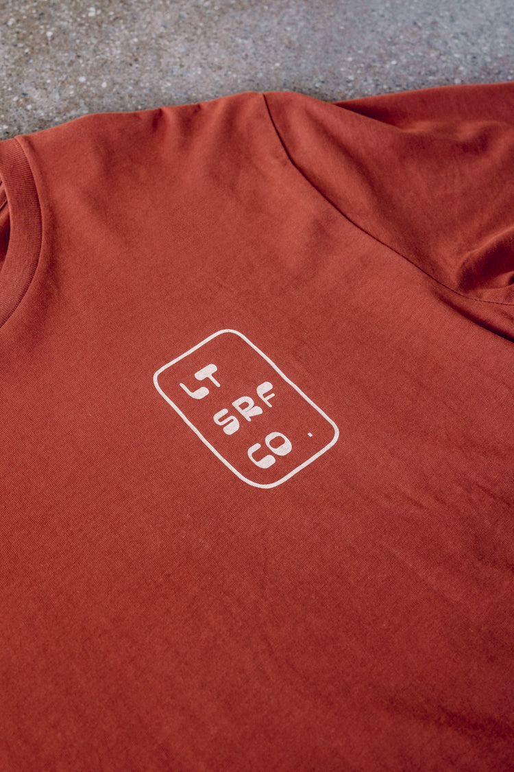 "Groovy" Premium Tee - Copper/Cream
