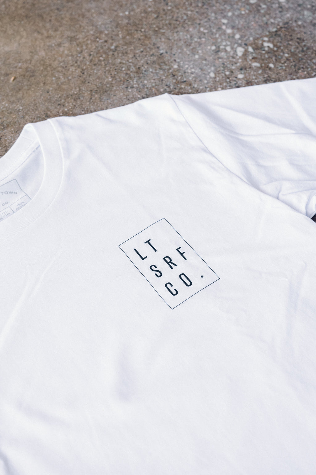 Premium 100% Cotton Longsleeve tee - White / Black