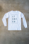 Premium 100% Cotton Longsleeve tee - White / Black