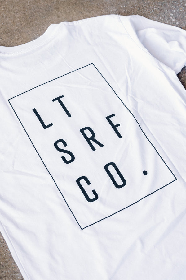 Premium 100% Cotton Longsleeve tee - White / Black