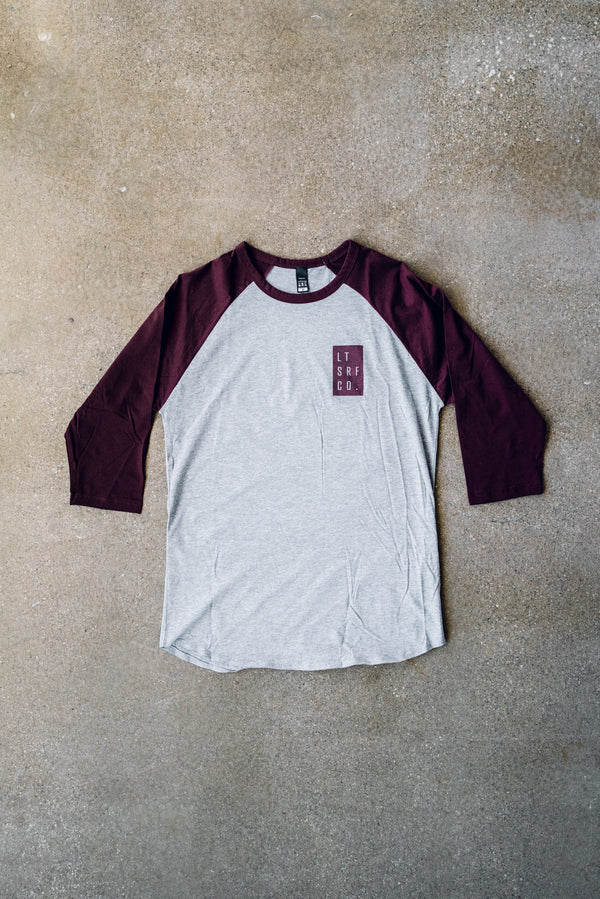 Premium Raglan Tee - Burgundy