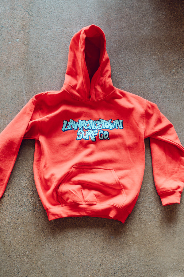 Youth Heavy Blend Hoodie Red - Graffiti Print