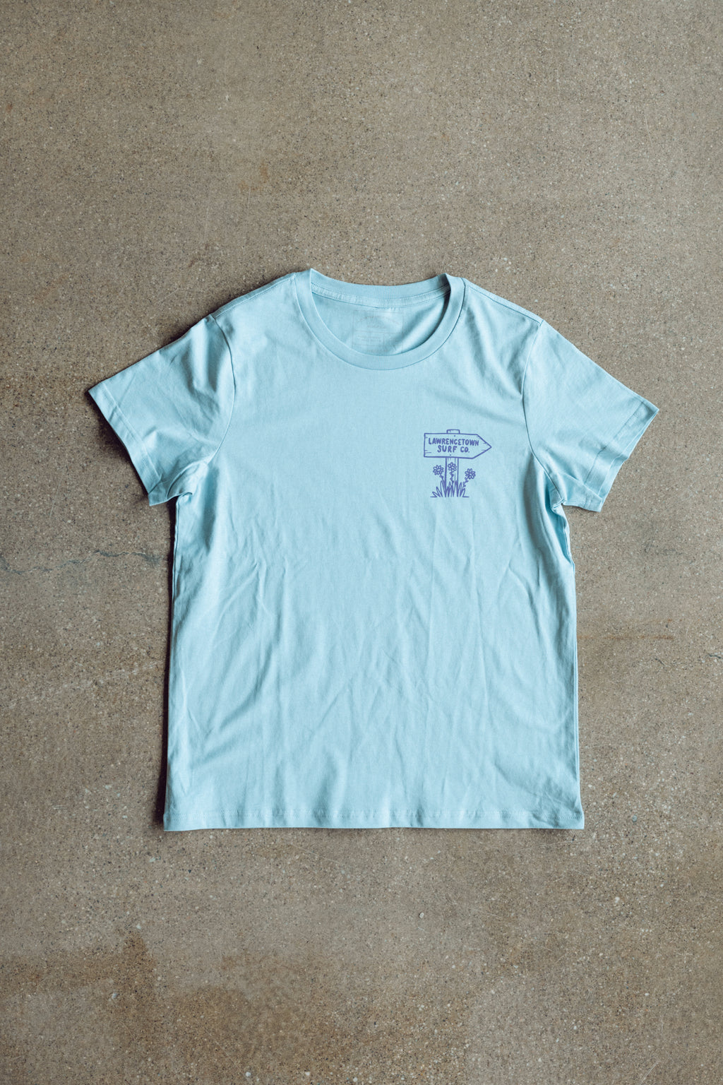 Women's Wax Run Tee - Pale Blue / Purple