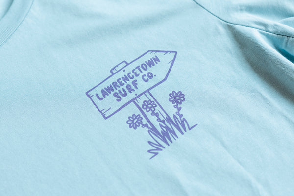 Women's Wax Run Tee - Pale Blue / Purple