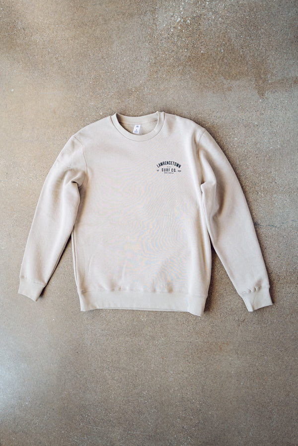 Crewneck Sweater- Sand / Black