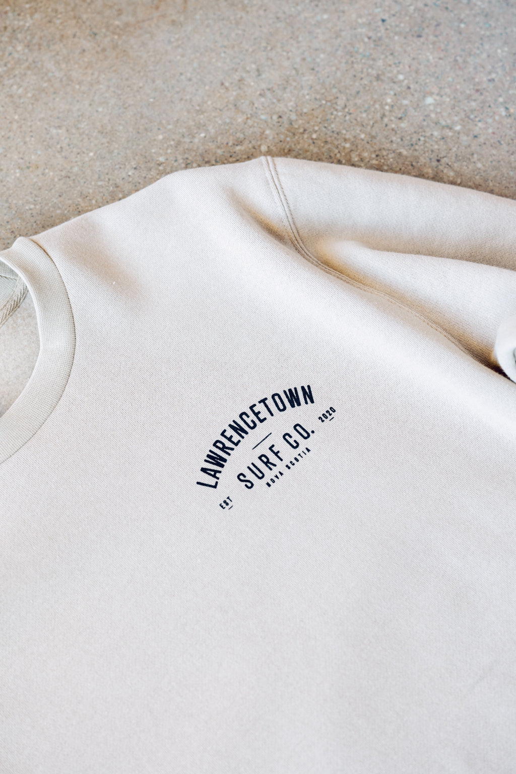 Crewneck Sweater- Sand / Black