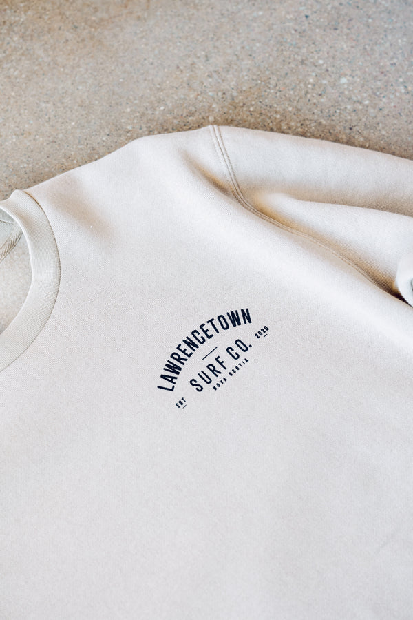 Crewneck Sweater- Sand / Black