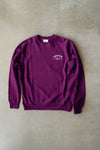 Premium heavyweight crewneck- maroon/white