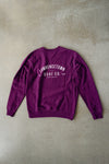 Premium heavyweight crewneck- maroon/white