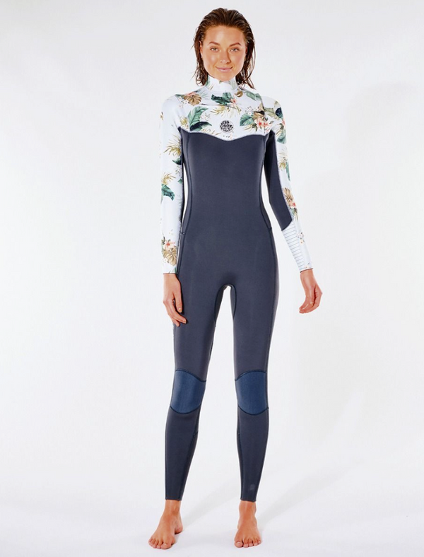 Rip Curl Women's Dawn Patrol 4/3 Chest Zip - Charcoal Grey
