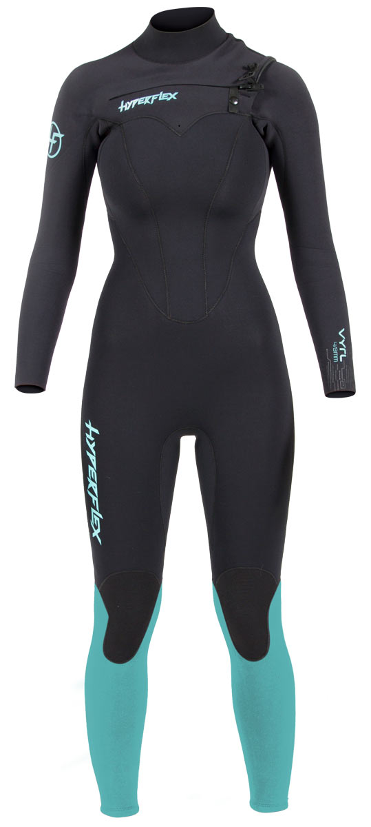 Hyperflex Women's VYRL 4/3 Chest Zip Wetsuit - Black