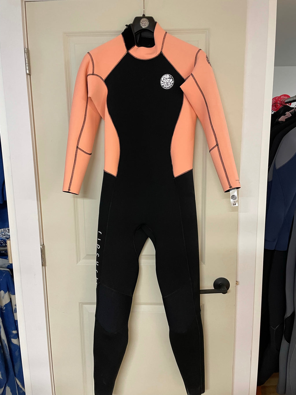 Rip Curl Women's Dawn Patrol 3/2 Back Zip - Black / Peach