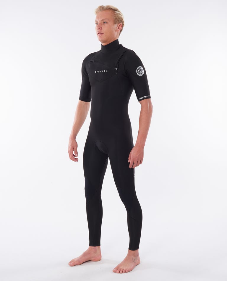 Rip Curl Dawn Patrol 2/2 S/S Chest Zip Sprint Suit - Black